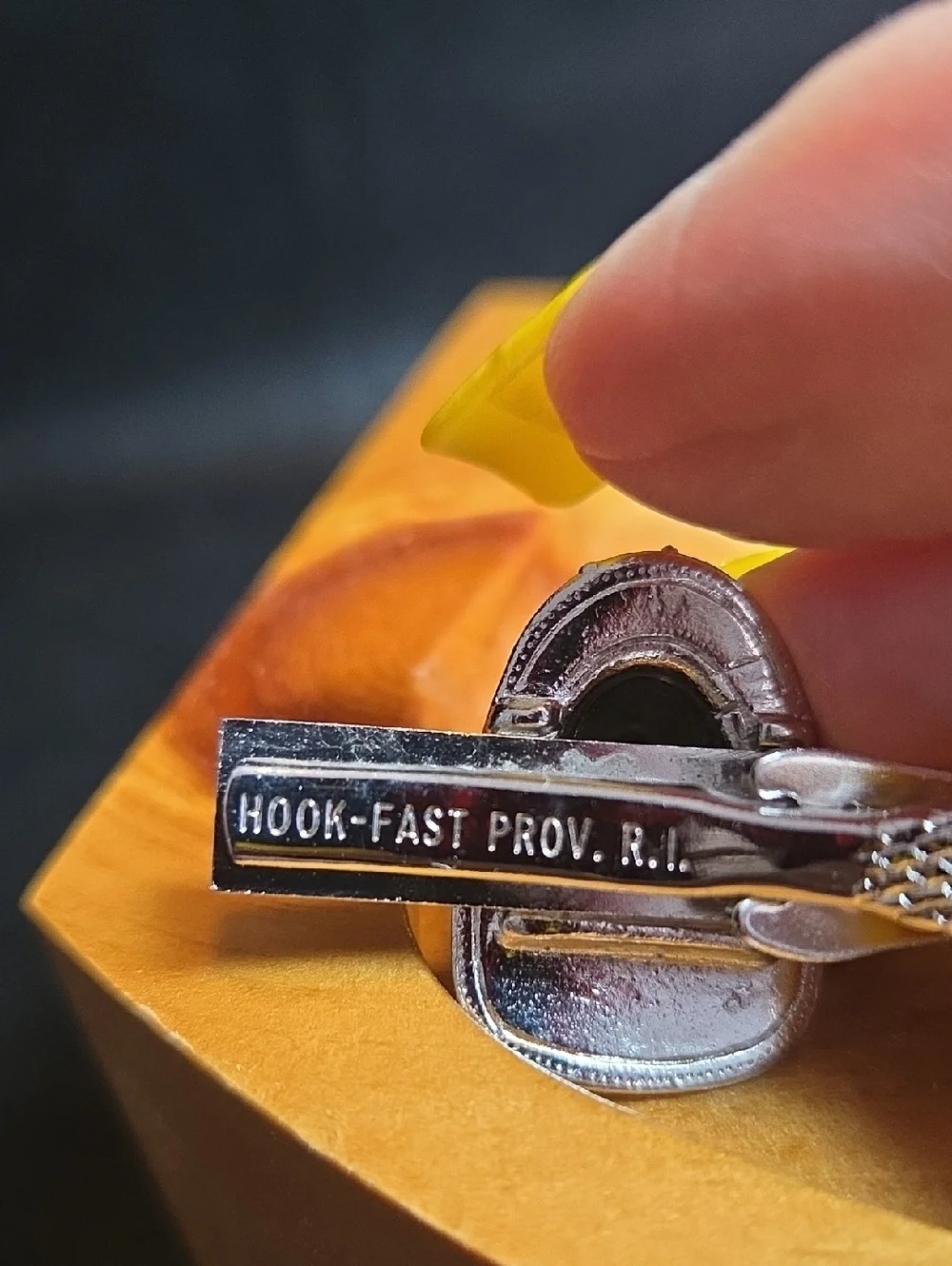 Hook Fast Providence R I Silver-tone Firefighter Helmet Tie Clip -